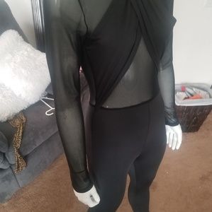 I piece mesh bodysuit